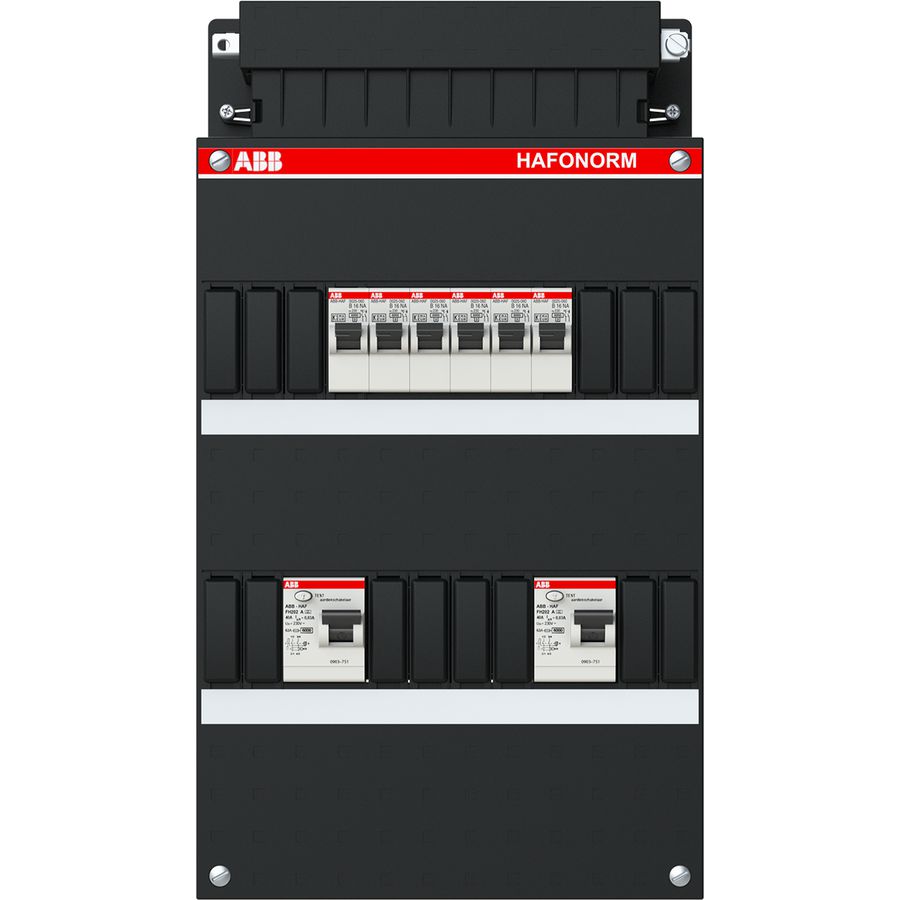 Installatiekast 6x achter 2x30mA 1-f