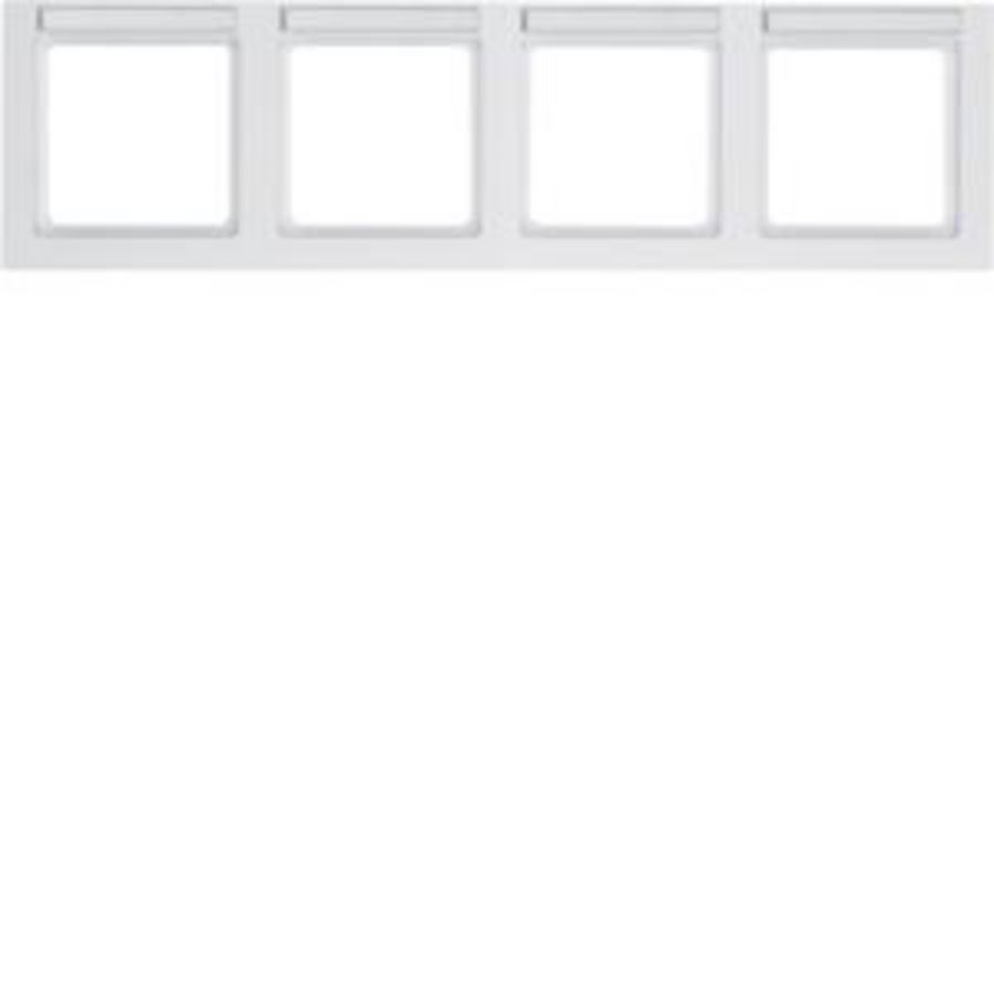 Afdekraam 4-v hor. tekstveld berker Q.3 polarwit soft-finish