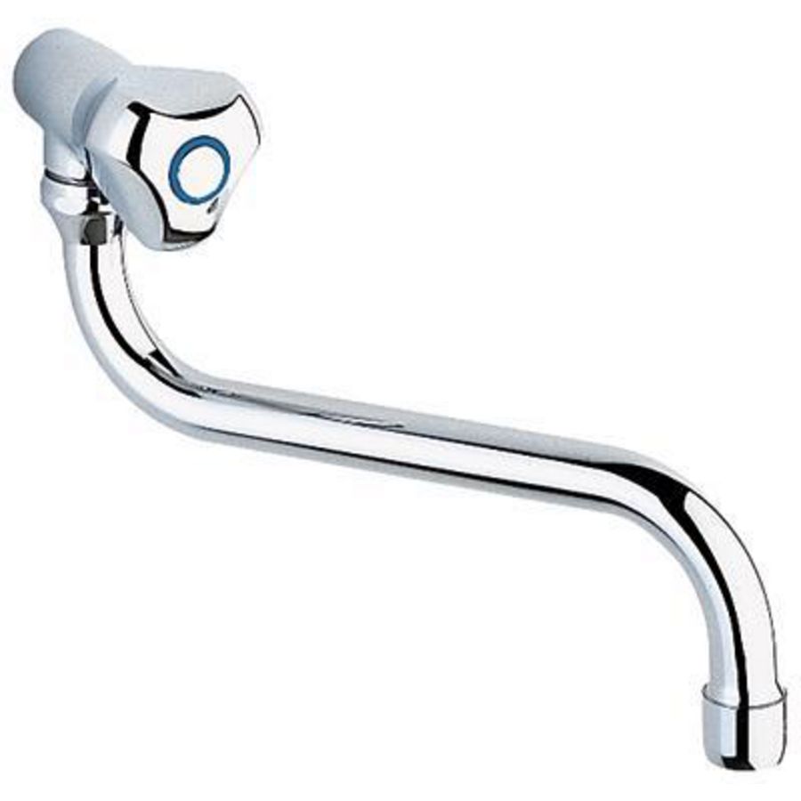S-onderuitloop chroom 3/4 wartel x 200mm incl. perlator