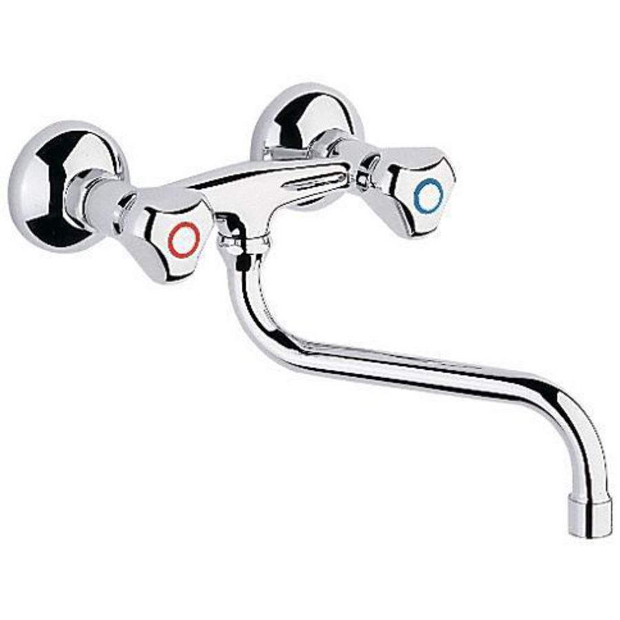 S-onderuitloop chroom 3/4 wartel x 200mm incl. perlator