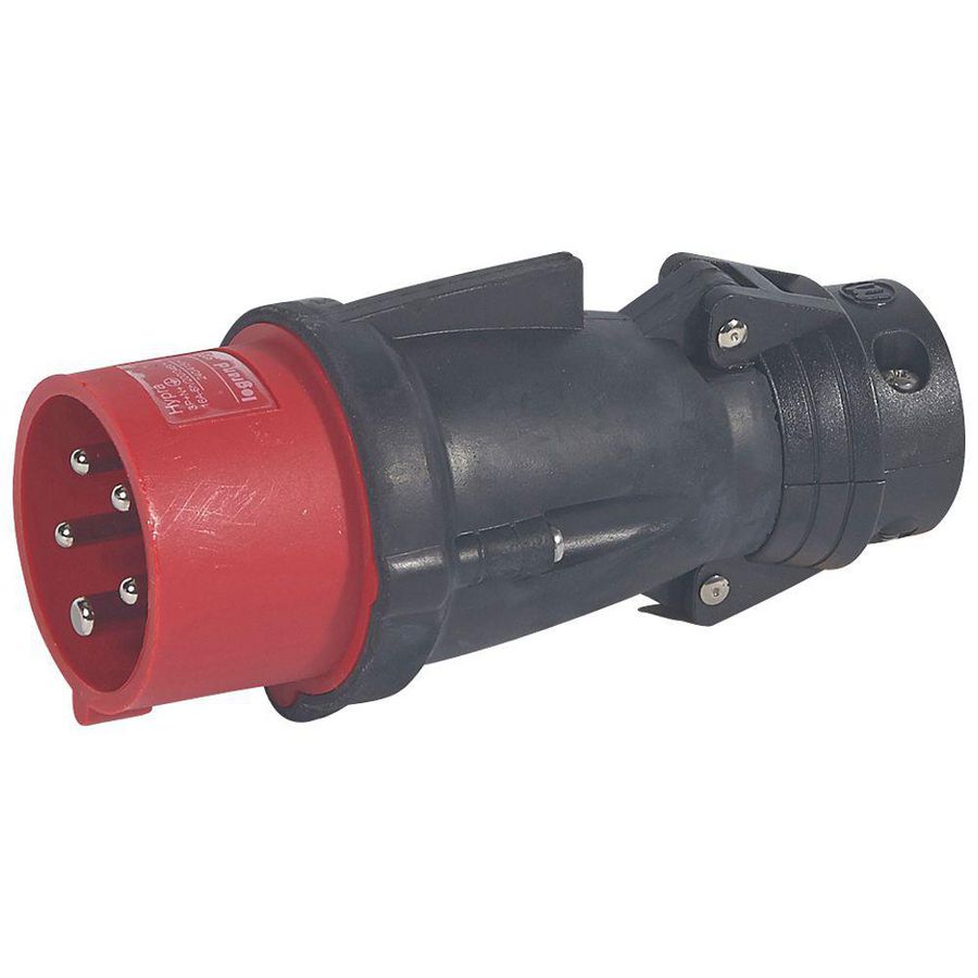Stekker recht 400V 16A 5-polig IP44 rubber Hypra