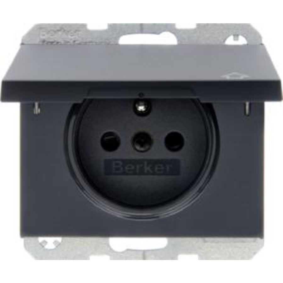 Wandcontactdoos penaarde kd steek berker K.1/K.5 antraciet