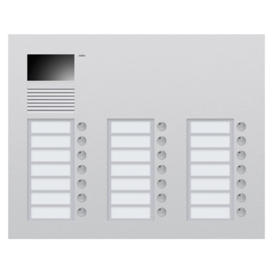 Inbouwbuitenpost met 21 bellen en kleurencamera