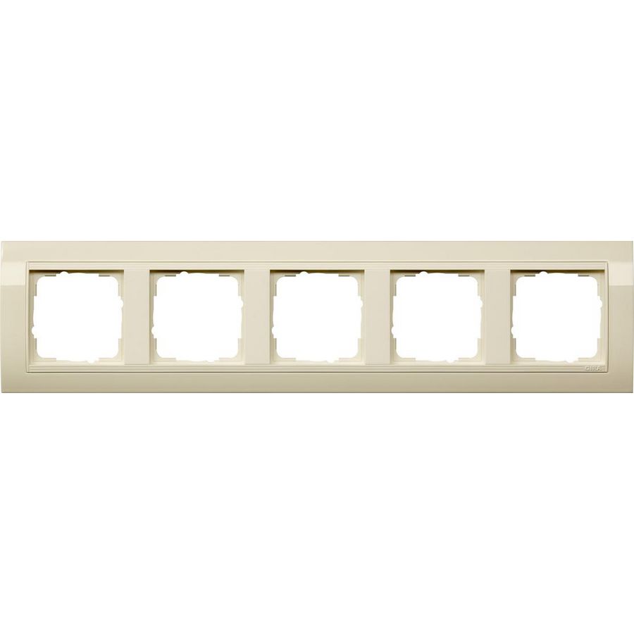 Afdekraam 5-voudig bred Gira Standard 55 creme wit