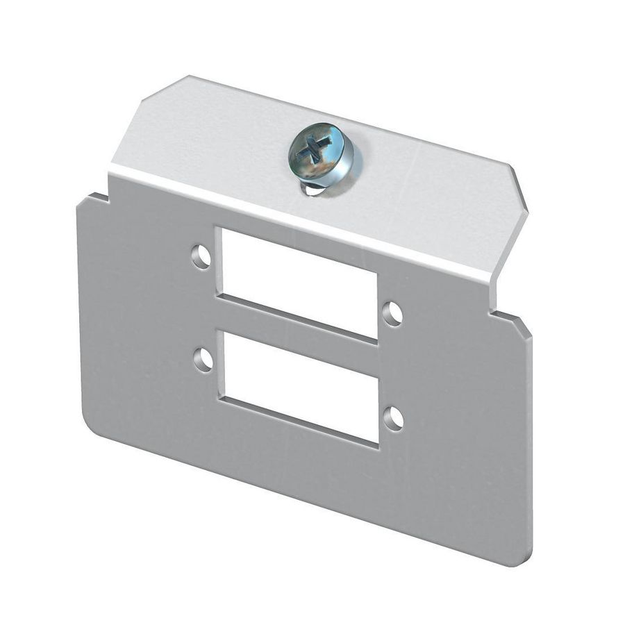 Dragerplaat 2 x gatenpatroon type L rvs A2 1.4301