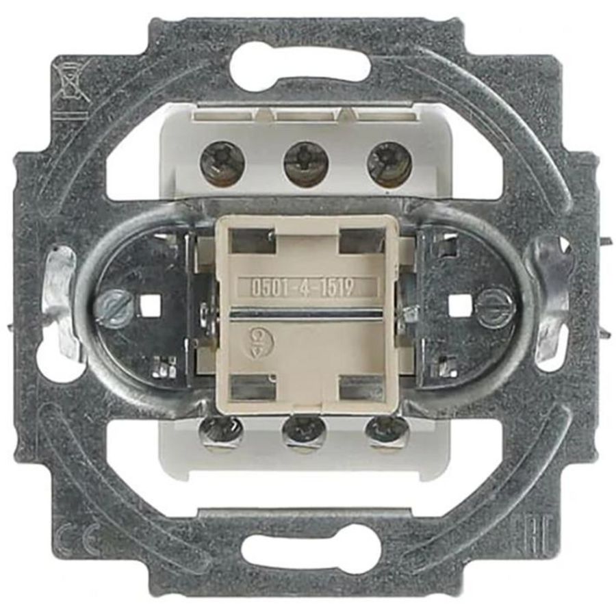Inbouw wipschakelaarsokkel 2-polig wissel 10A 250V AC (2000/6/2 US)