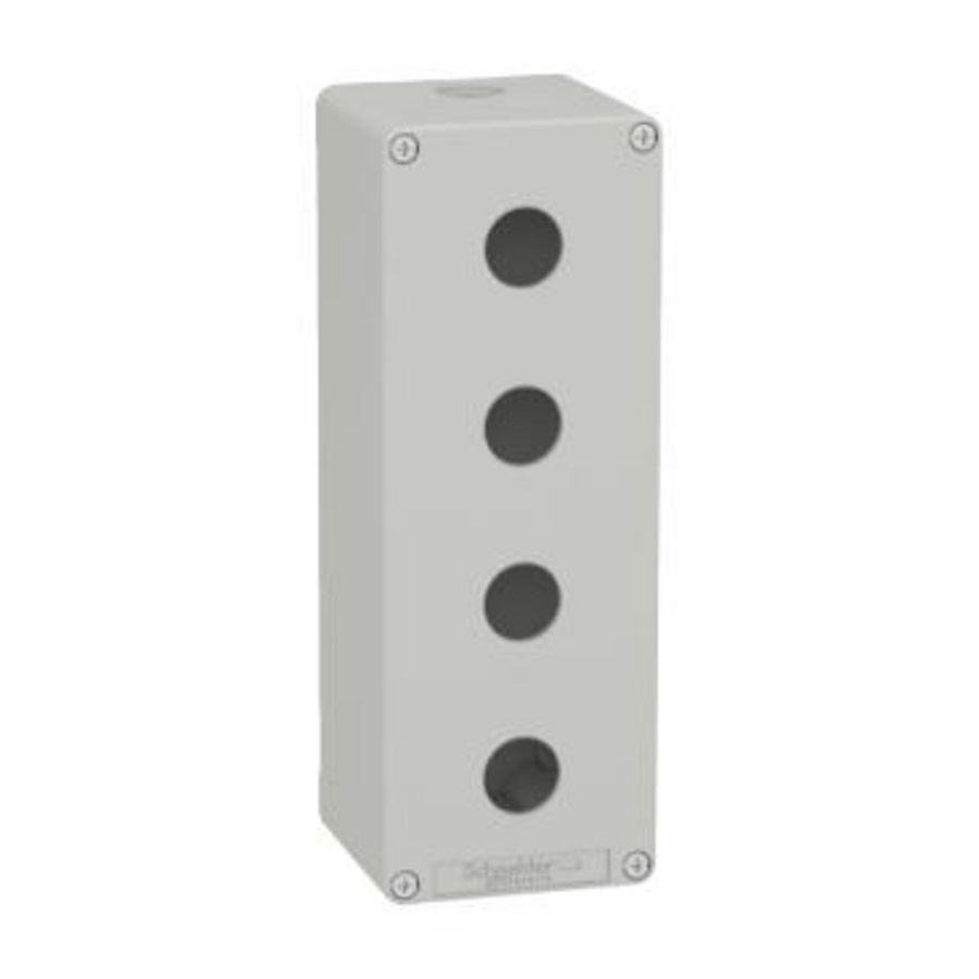 Lege behuizing Zamak Grijs RAL7035 4 uitsparingen 22mm 80
