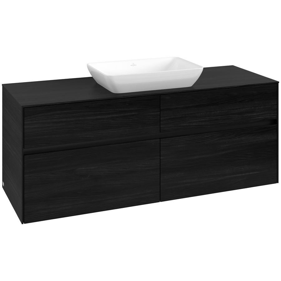 Wastafelonderkast Collaro 1400x548x500mm Black Oak C11600AB