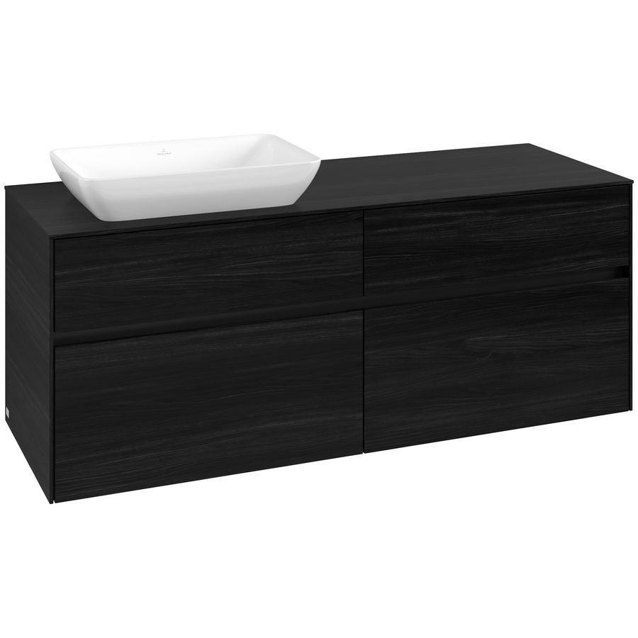 Wastafelonderkast Collaro 1400x548x500mm Black Oak C11700AB