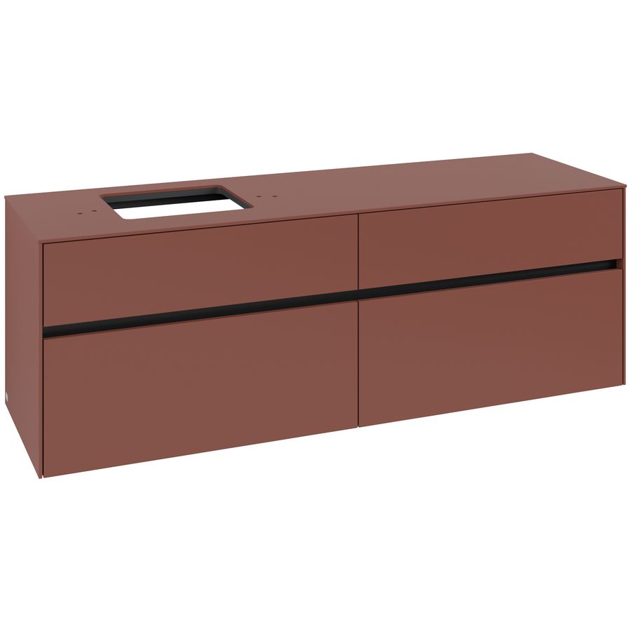 Wastafelonderkast Collaro 1600x548x500mm Wine Red C135B0AH