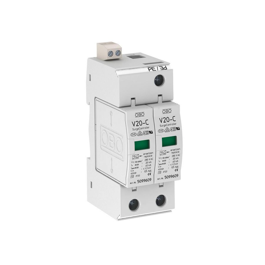 SurgeController V20 2-polig met optisch signaal 280V