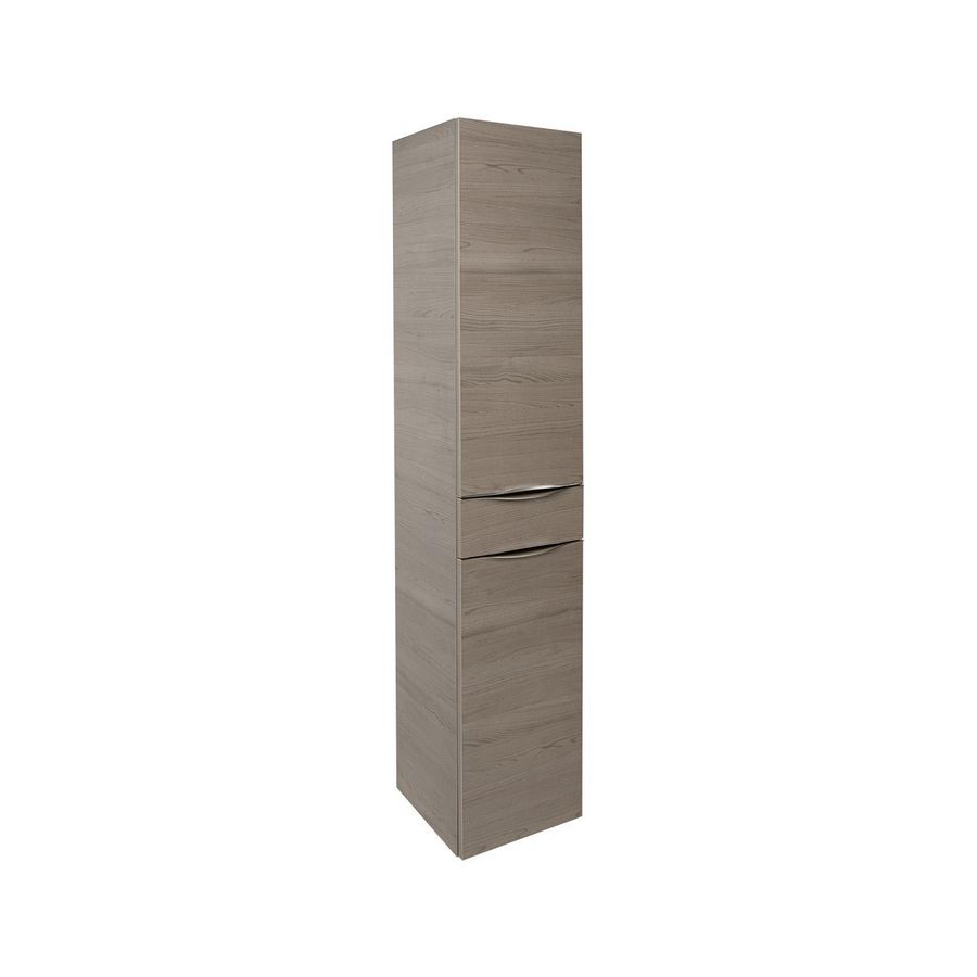 Kolomkast (40cm) met 2 deuren rechts en lade met greeplijst - M2 - White hoogglans gelakt