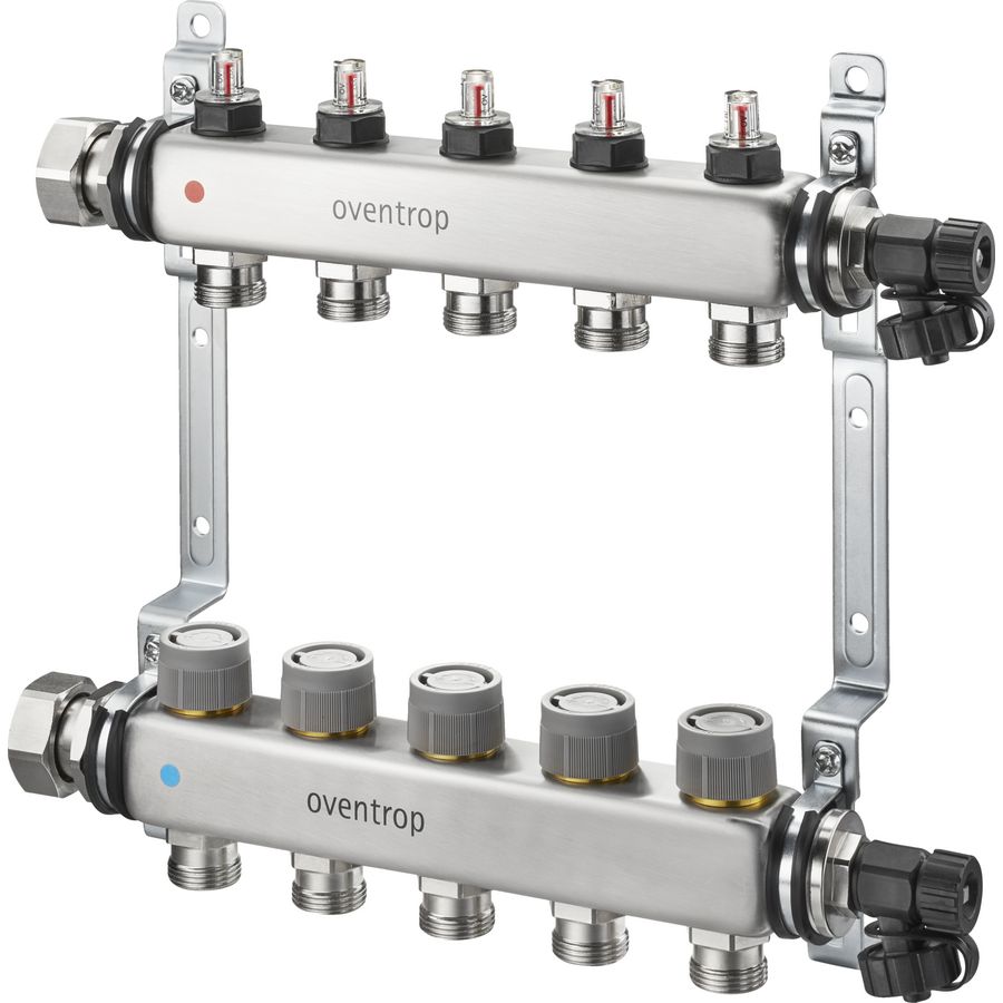Multidis SFQ RVS-verdeler met volumestroomindicat. 2 groepen