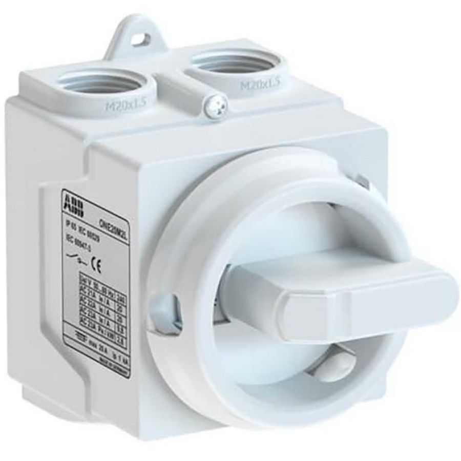 Werkschakelaar 2P 20A IP67 wit VVE=10
