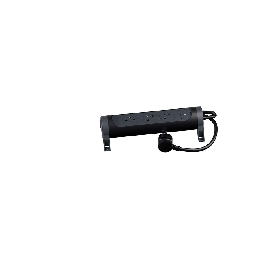 Contactdoos standaard 3xPA met 1,5m. zwart VVE=5