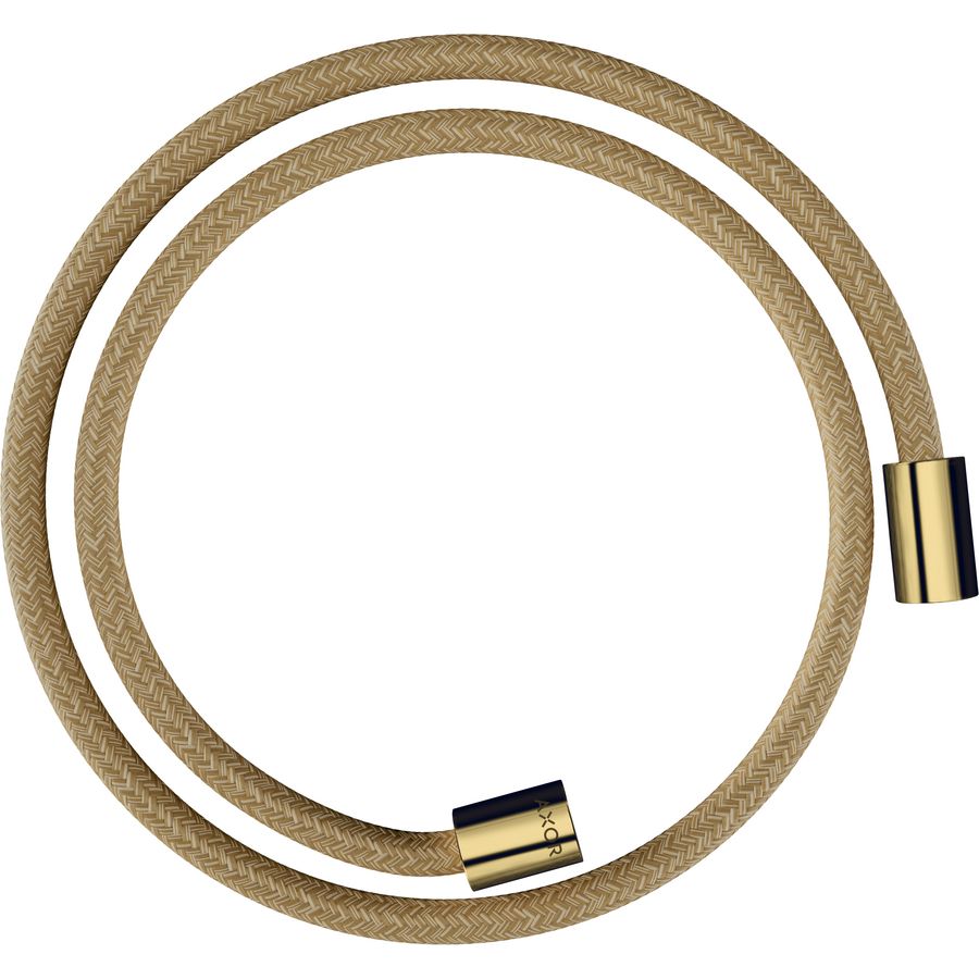 AXOR ShowerSolutions Textile shower hose 1.25 m met cylindrische moer Polished Gold Optic