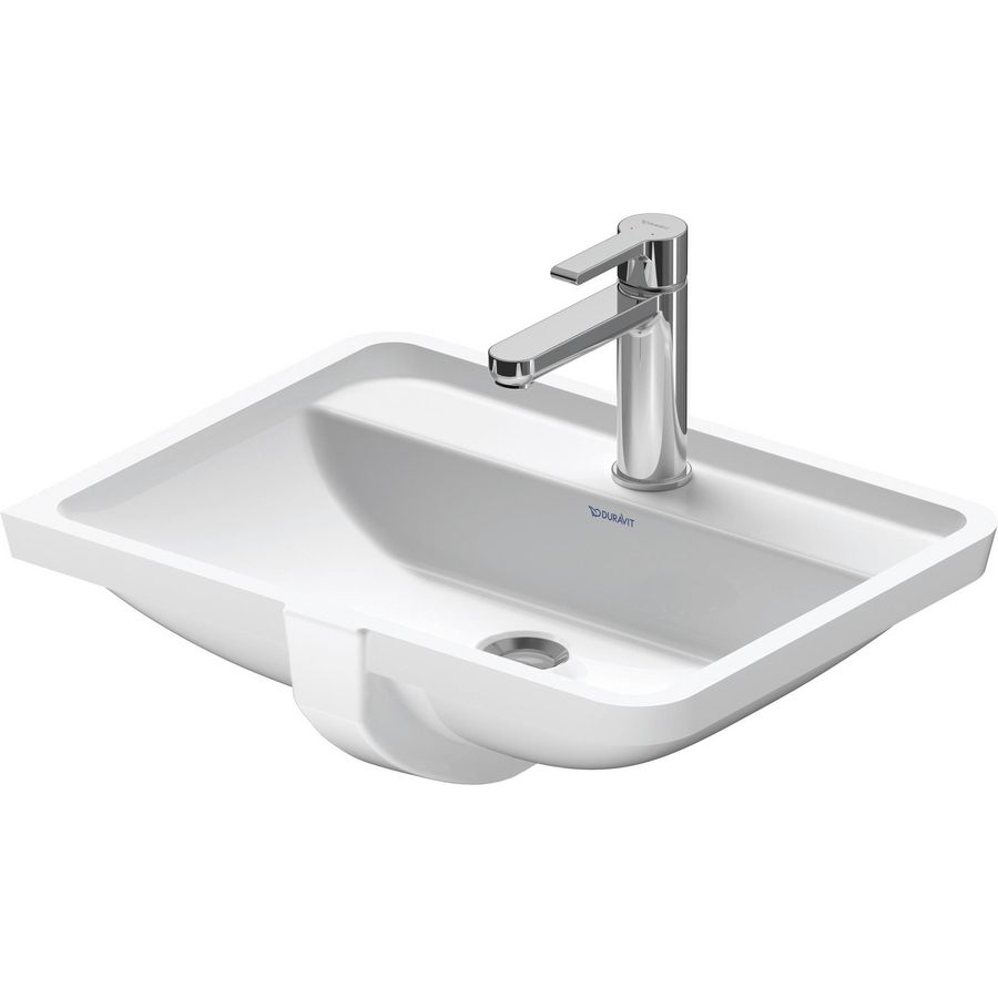 STARCK 3 #030249 inbouwwastafel 525mm wit met kraangat met overloop