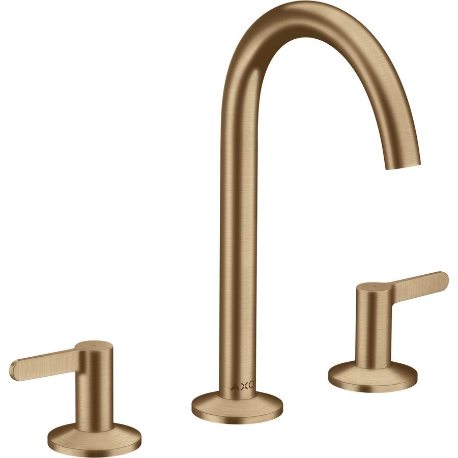Wastafelkraan 3-gats 130 met afvoerplug Brushed Bronze AX One