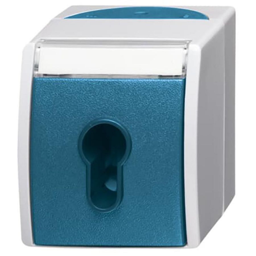Opbouw sleutelschakelaar draai 1p IP44 10AX 250V AC ocean (2733 SLW-53)