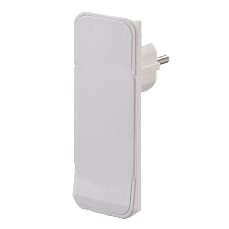 Flat plug RA zonder kabel wit