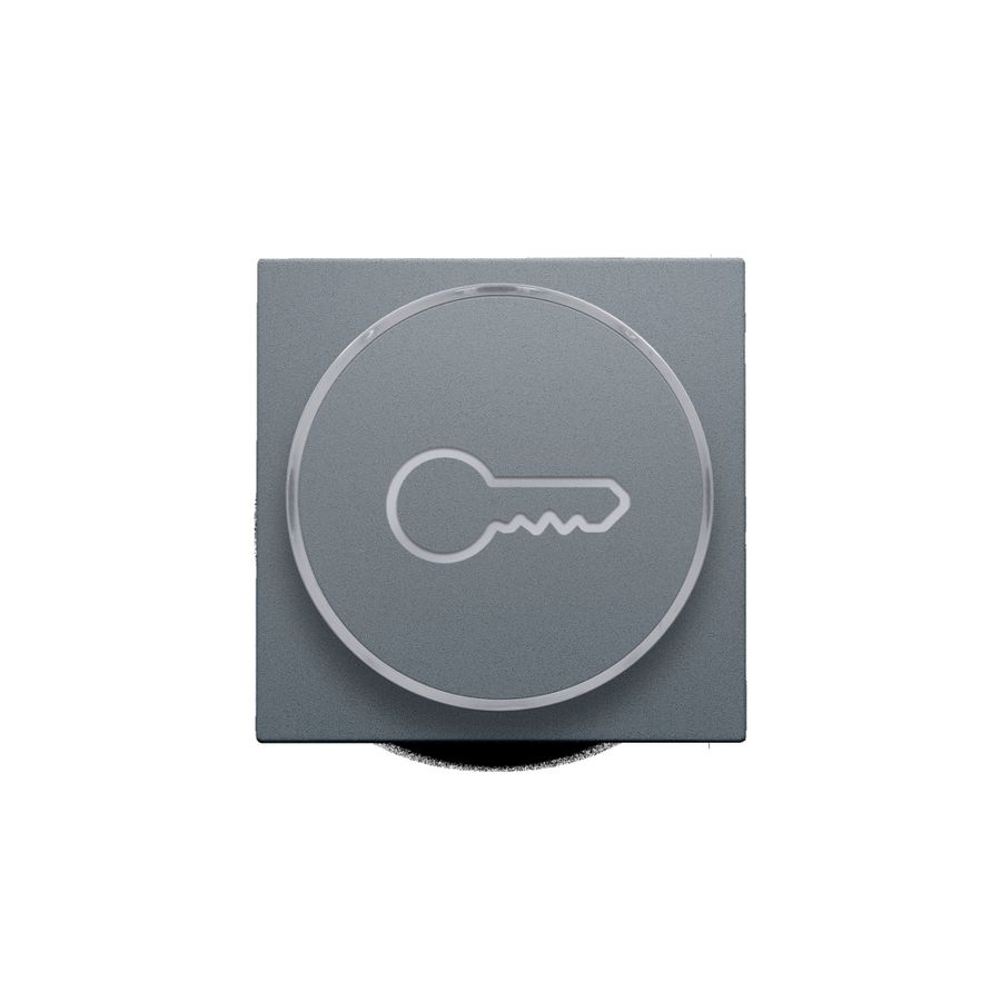 Afwerkingsset doorschijnende ring sleutelsymb. 6A blue grey