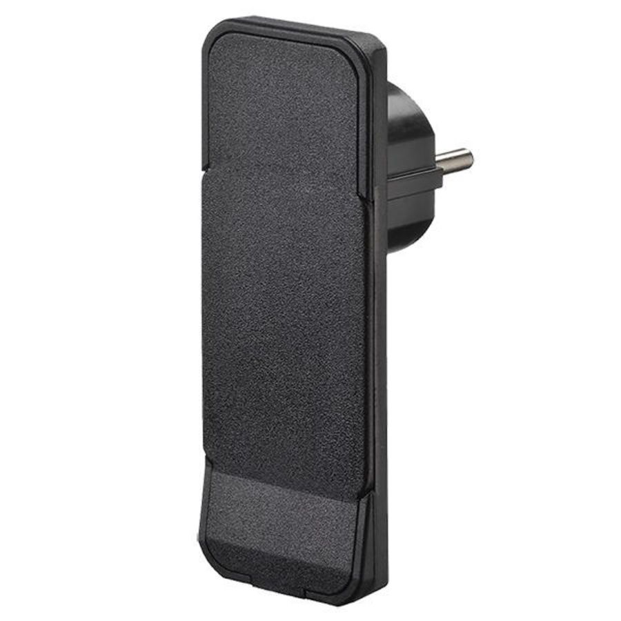 Flat plug RA zonder kabel zwart