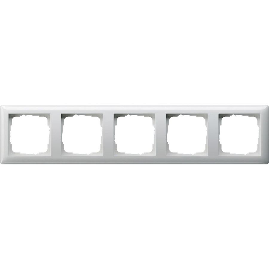 Afdekraam 5-voudig Gira Standard 55 zuiver wit