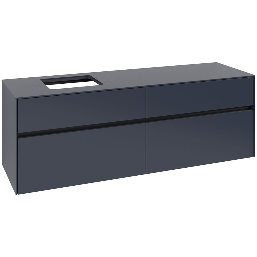 Wastafelonderkast Collaro 1600x548x500mm Marine Blue C13500VQ