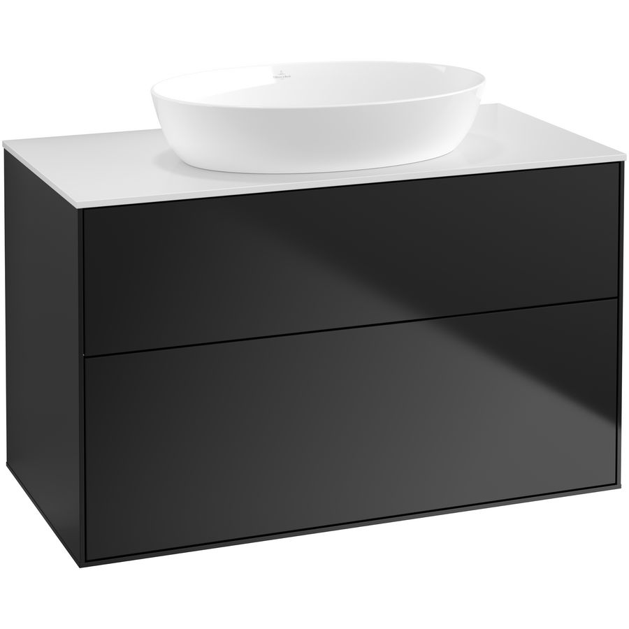 Wastafelonderkast Finion 1000x603x501mm Black Matt Lacquer GA0100PD