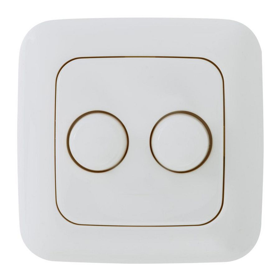 Duo dimmerknop incl. centraalplaat en raamwerk ED-10003 wit