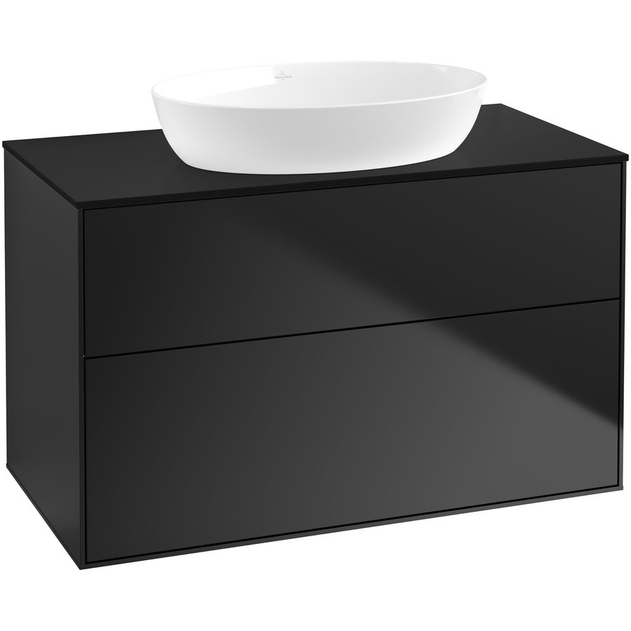 Wastafelonderkast Finion 1000x603x501mm Black Matt Lacquer GA0200PD