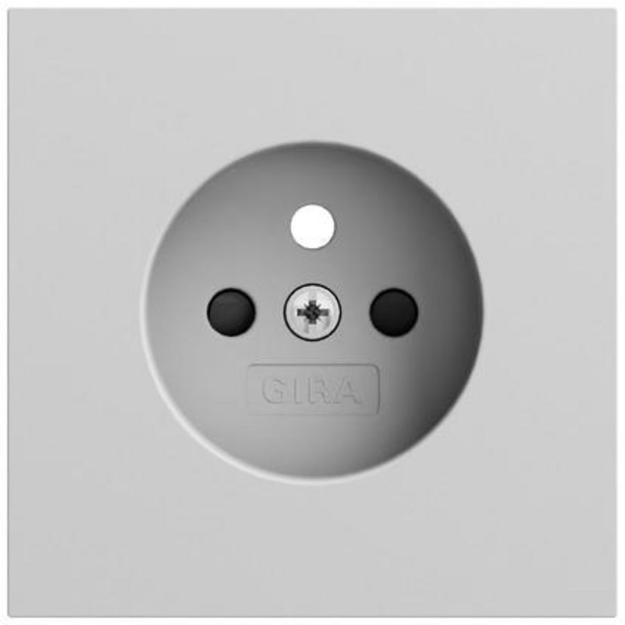 Afdekking wandcontactdoos aarpen SP System 70 gris m(gel.)