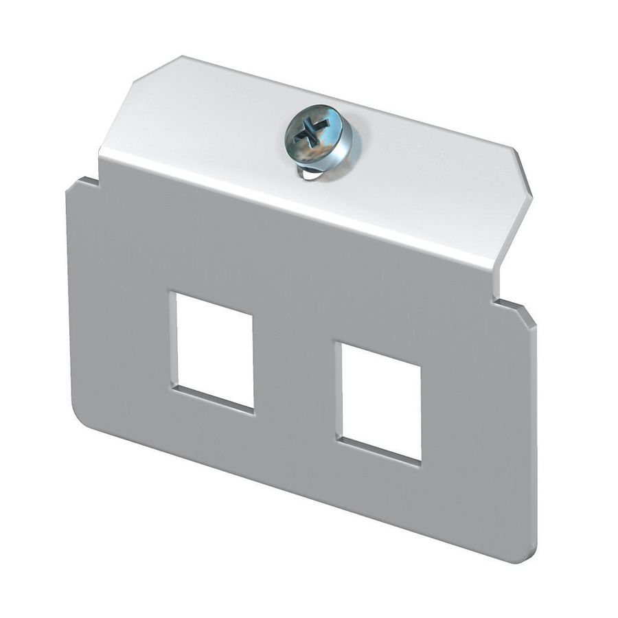 Dragerplaat 2x gat 13, 15x13,1 GLAS rvs A2 1.4301