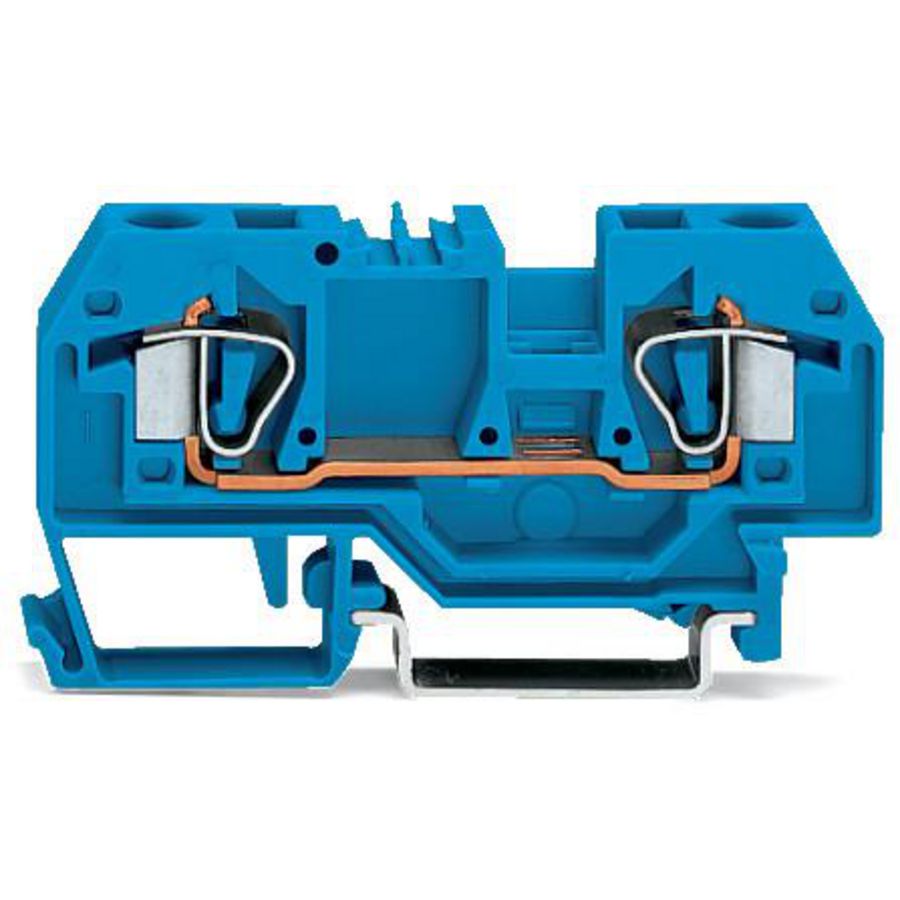 2-draads rijgklem 6mm² Ex i blauw 282-904 VVE=50
