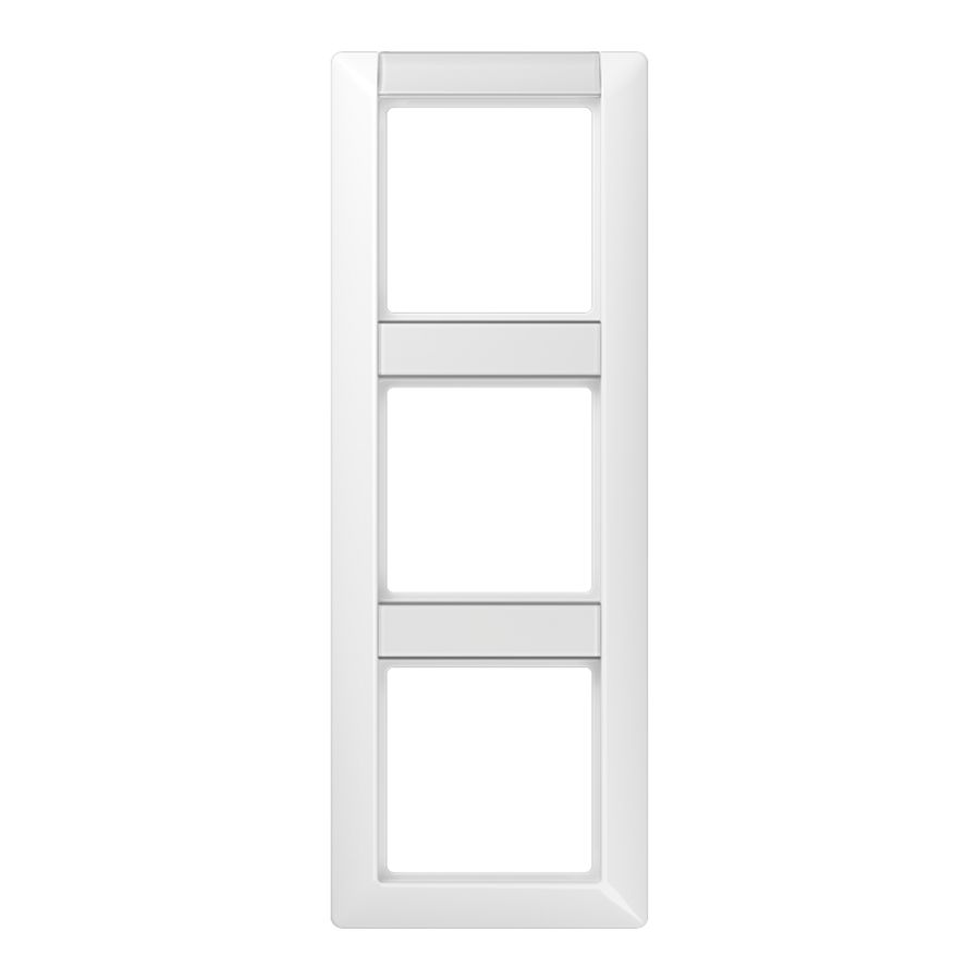 Afdekraam 3-voudig verticaal wit AS