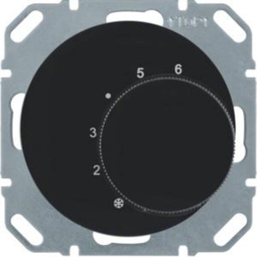 Thermostaat met wisselcontact berker R.1/R.3 zwart