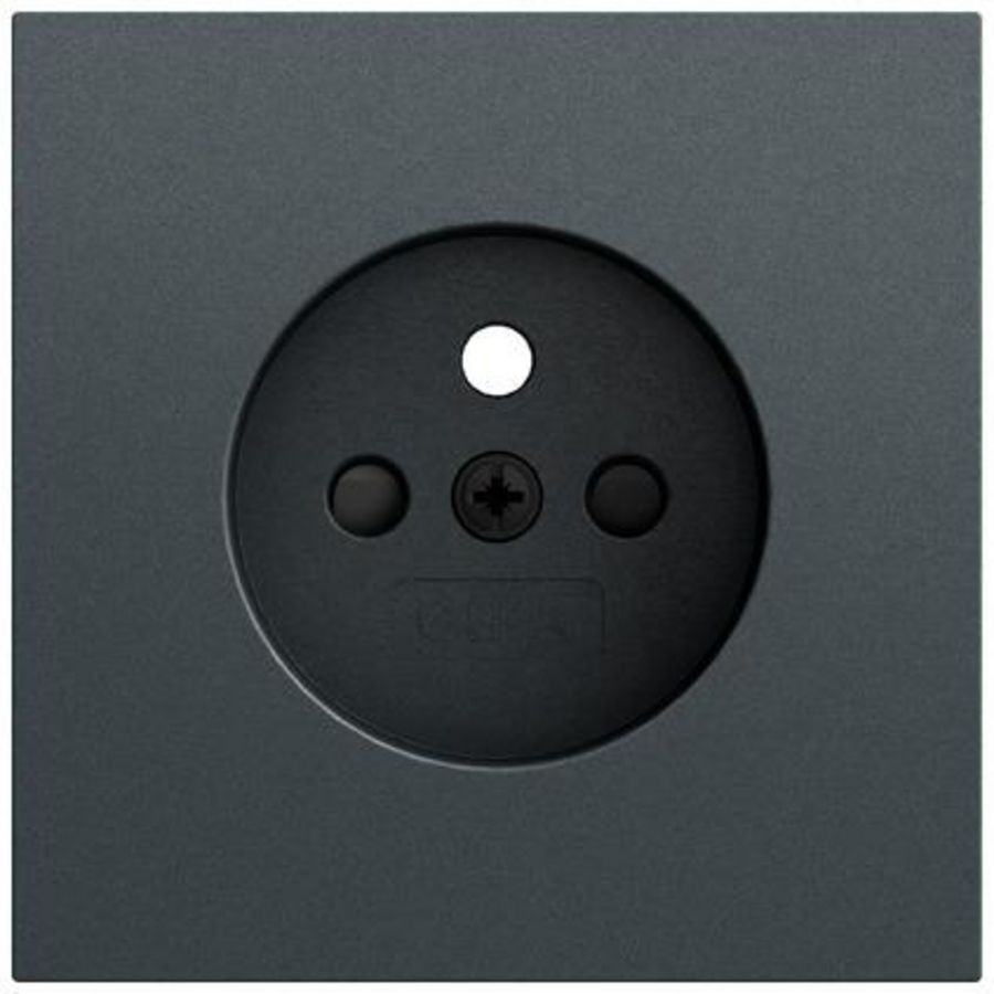 Afdekking wandcontactdoos aarpen SP System 70 antracit(gel.)