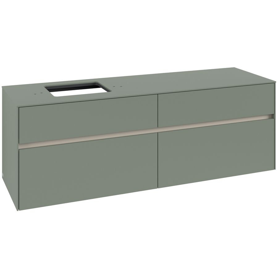 Wastafelonderkast Collaro 1600x548x500mm Soft Green C13500AF