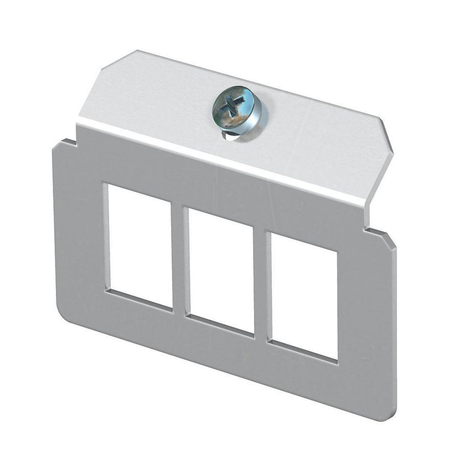 Dragerplaat 3 x gatenpatroon type A rvs A2 1.4301