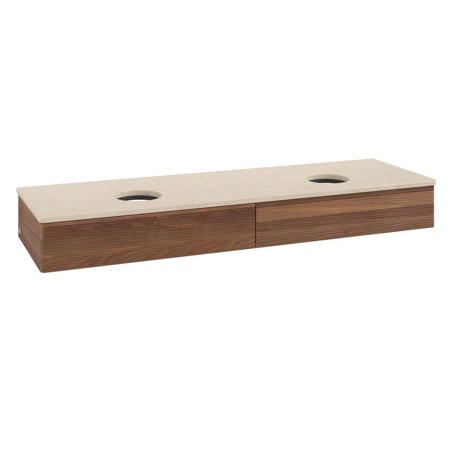 Wastafelonderkast Antao 1600x190x500mm Warm Walnut K17113HM