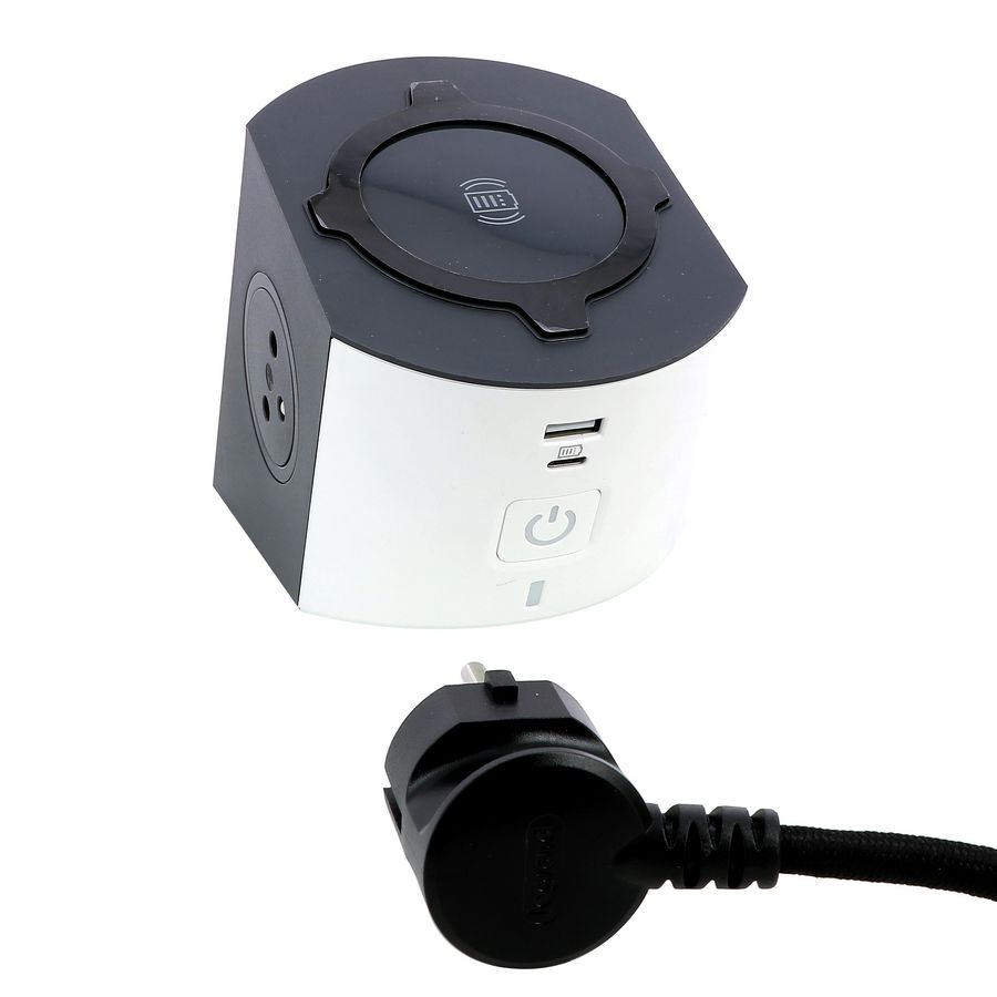 Inductie lader USB-A + C 2xPA taupe-antraciet
