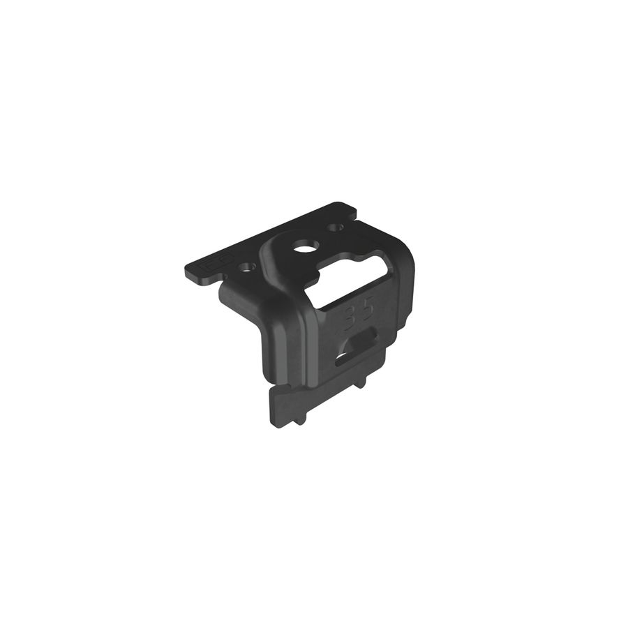 Eindklem Zwart 35mm FlatFix 1004435
