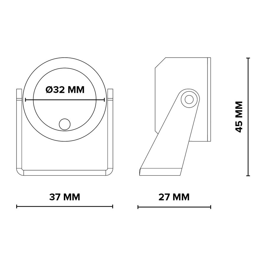 Led spots Faro COB opbouw armatuur alu 3,1W 350mA 2700K IP44
