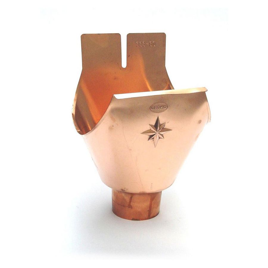 Koperen trechteruitloop M333/100 mastgoot