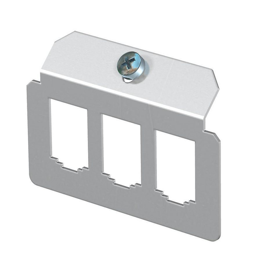 Dragerplaat 3 x gatenpatroon type B rvs A2 1.4301