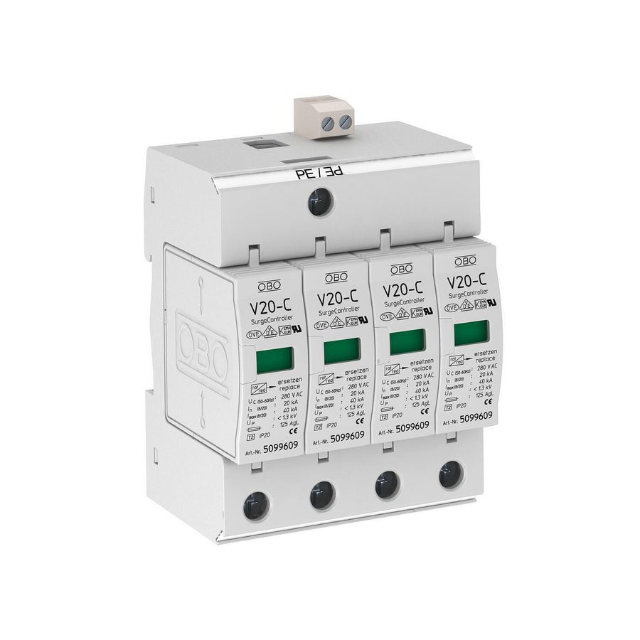 SurgeController V20 4-polig met optisch signaal 280V