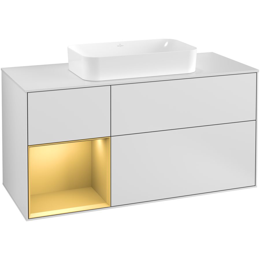 Wastafelonderkast Finion 1200x603x501mm White Matt Lacquer G291HFMT