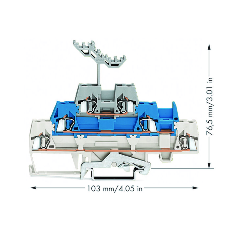 3-etageklem Afscherm-/rijg-/rijgklem 2,5mm² 280-558 VVE=40