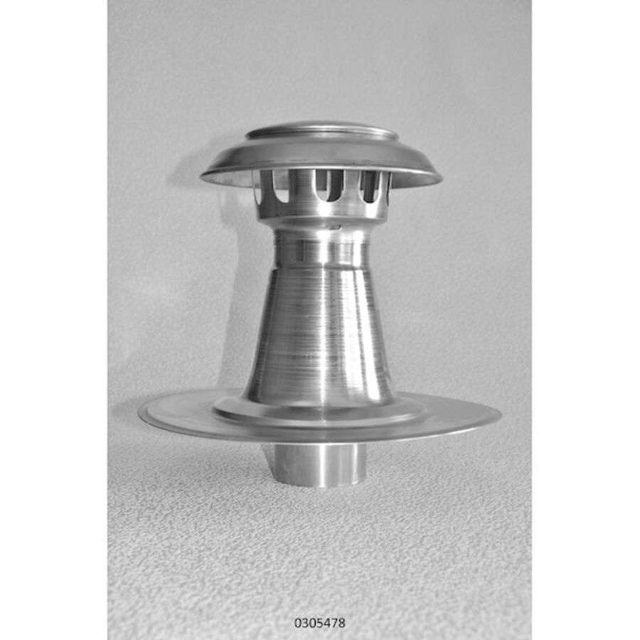Platdakontluchting aluminium dubbelwandig 80mm