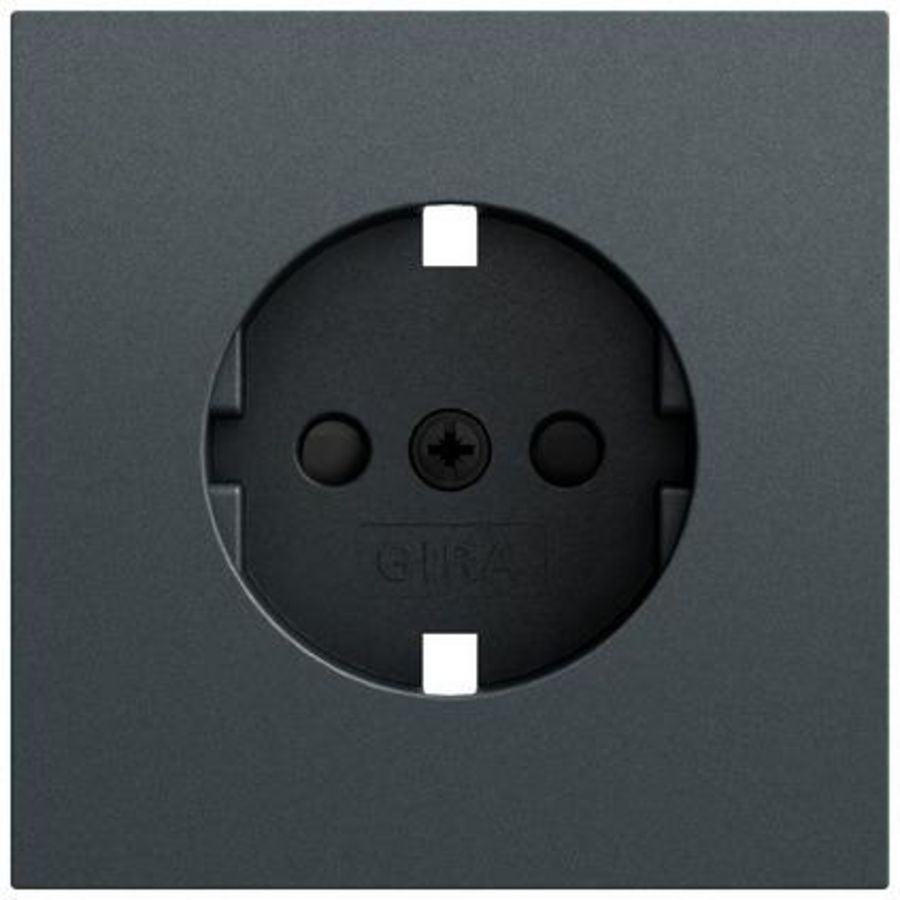 Res-onderdeel: afdekking wandcontactdoos met randaarde Safety Plus System 70 antracit(gel.)